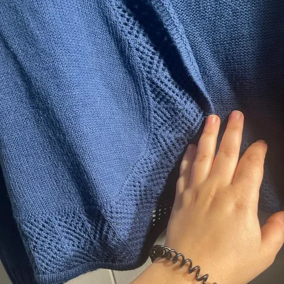 Navy Blue Cardigan - Picture 3 of 4